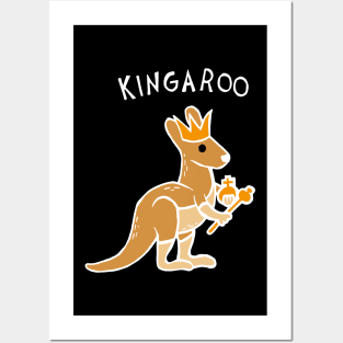 Kingaroo Kangaroo (White) Posters and Art